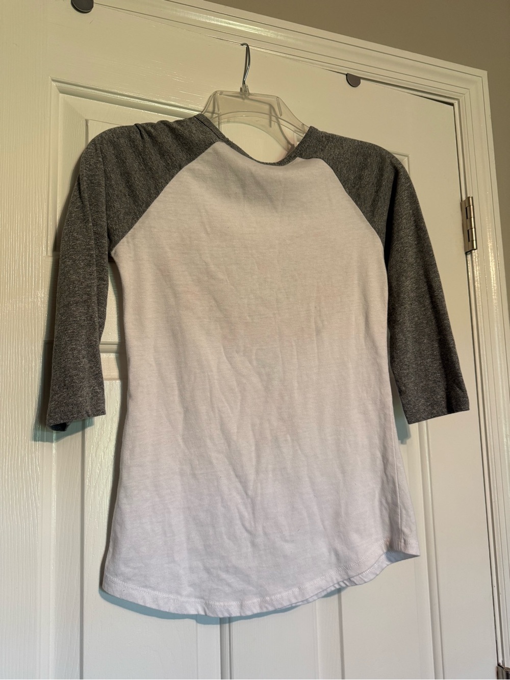 Grey & White Raglan Tee with Colorful Elephant Graphic - Picture 2 of 6